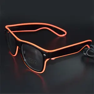 Yuguang kacamata Led EL Logo kustom, kacamata hitam baru 2024