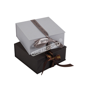 Best Attractive Custom Magnetic Ribbon Jewelry <b>Box</b> Soft Touch Lamination Gold Foil Stamp Logo for Gift Jewelry <b>Box</b> - Product Image 5