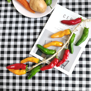 Bán buôn Nhà cung cấp giả bọt Ớt Chuỗi vòng hoa cho nhà Rau trang trí nhân tạo trái cây và rau quả - Product Image 4