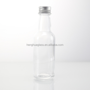 Mini 50ml 1.5oz rõ ràng Whisky chai thủy tinh tinh Linh Hồn rượu rượu Brandy container với biểu tượng tùy chỉnh bán buôn - Product Image 4