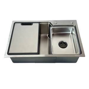 SUS 304 Stainless Steel Handmade Single Bowl Undermount Installation Kitchen Sink Model 6845/7545A 3+0.75mm Thick - Product Image 4