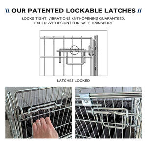 溶融亜鉛メッキ防錆折りたたみ式収納ワイヤーメッシュケージ、ワインボトル輸送用カスタマイズ対応 - Product Image 2