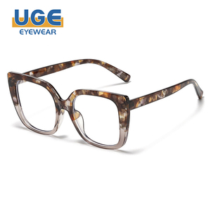 Nouveauté, monture optique surdimensionnée TR90 multicolores à imprimé léopard, lunettes anti-lumière bleue pour ordinateur, pour femmes, usage quotidien - Product Image 5