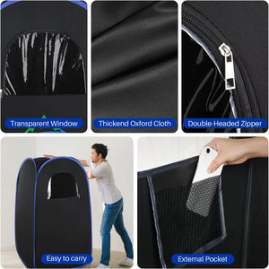 Prácticos kits de spa de vapor móviles para interiores, tienda de Sauna para mejorar la aptitud física para una sola persona para uso doméstico - Product Image 4