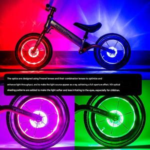 Lumière de moyeu de vélo d'équilibre pour enfants, rechargeable par USB, étanche, au design tendance, avec éclairage de roue à rayons, très vendue pour usage extérieur - Product Image 3