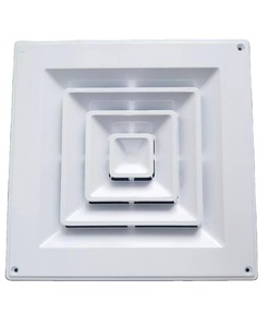 Difusor de Plástico Cuadrado Personalizado de Venta Directa de Fábrica, Salida de Aire Circular Engrosada, Persianas Modernas de Montaje en Pared, Garantía de 2 Años - Product Image 2