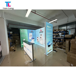 New Design Durable <b>Advertising</b> Equipment 20x8ft Aluminum SEG Fabric LED Portable Display Stand Trade Show Booth Backlit Wall - Product Image 5