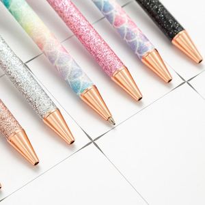 Promotion Retail Gift Colored <b>Glitter</b> Bling Bling Barrel Metal Pen OEM Customized Design Stift Custom <b>Glitter</b> - Product Image 4