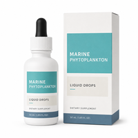 Gouttes de concentré de phytoplancton marin 50 ml avec vitamine C, B12, zinc, sélénium, saveur citron, marque privée, approvisionnement OEM