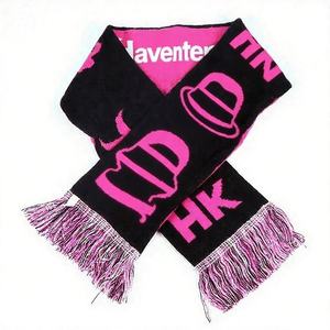 Пользовательские футбольные клубы двухсторонний шарф трикотажный акриловый высокой четкости HD вязаный шарф для футбола - Product Image 1