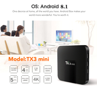 Dispositivo de Tv inteligente Tx3 Mini, decodificador con Android 7,1 10,0, Amlogic S905w, 4k, 1GB, 8GB