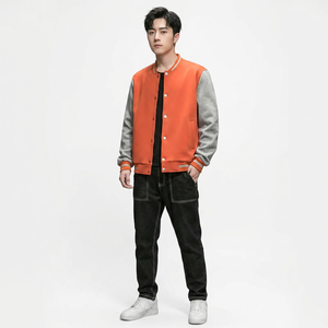 Chaquetas Varsity de Béisbol con Cuello Alto y Logotipo Personalizado, Transpirables, 100% Algodón, para Hombre, Venta al Por Mayor de Invierno - Product Image 1