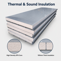 Panel Sandwich Atap/Dinding Busa EPS Logam Modern 50mm Tahan Air & Api Ramah Lingkungan untuk Rangka Baja Gudang
