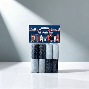 Sacs à déjections canines personnalisés, écologiques, compostables et biodégradables avec contrôle des odeurs et parfum personnalisé, en matériau HDPE pour l'élimination des déchets d'animaux - Product Image 1