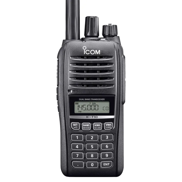 Walkie-talkie de radio ICOM, transceptor marino VHF, largo alcance, 144/430MHz, walkie talkie de doble banda