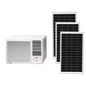 เครื่องปรับอากาศไฮบริดแบบติดหน้าต่าง Deye 12000BTU ใช้พลังงานแสงอาทิตย์ ACDC ระบบทำความเย็นและความร้อน 110v/220v ความถี่แปรผัน เสียงเบา สำหรับบ้าน ใช้คอมเพรสเซอร์ GMCC-Toshiba - Product Image 1