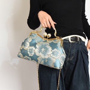 Chinese Style Shell Bag Women Chain Floral Handbag Vintage Shoulder Crossbody Bag All Seasons Summer 2023 - Product Image 2