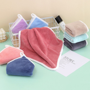 Carlota Coral Fleece <b>Square</b> Towel 30x30 Cm Quick Dry For Kids Bath Towels - Product Image 3
