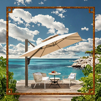 Parasol romain imperméable de parasol de patio en aluminium carré de Offre Spéciale 3*4 avec la lumière de LED pour le mobilier extérieur de jardin et de gymnase