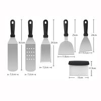 Kit de Accesorios para Parrilla Exterior Tc, Juego de Espátulas, Juego de Herramientas Duraderas para Parrilla Plana, Utensilios de Cocina para Asar