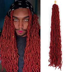 Extensiones de Cabello Afro Rizado <span class=keywords><strong>Senegal</strong></span>és MYZYR de 18 Pulgadas, Fauxlocs Jumbo Nu, Trenzas de Ganchillo - Product Image 1