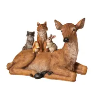 鹿の像樹脂鹿がSCULPTUREお土産動物アンティーク模造ヨーロッパを敷設