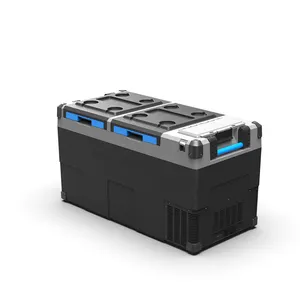 E95 compressore 12v dc alimentato a batteria portatile 93.4L frigorifero per auto congelatore controllo elettrico frigorifero da campeggio con raffreddamento a doppia zona