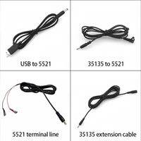 Câbles d'extension d'alimentation USB DC 12V/24V personnalisés, conducteurs en cuivre 2.1x5.5mm 5.5x2.5mm, faisceau de câblage électronique mâle-femelle à 90 degrés