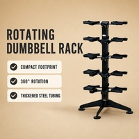 Support de rangement rotatif pour haltères à 360 degrés en acier, pour salle de sport à domicile, gain de place, support robuste pour haltères