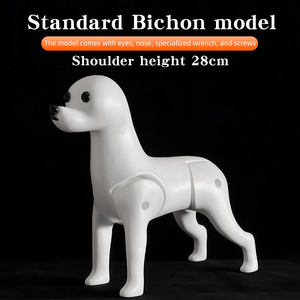 Modelo de práctica de peluquería canina Bichon, esqueleto para competición y enseñanza, altura del hombro 28 cm, para práctica de esteticista canina y estudiante de peluquería. - Product Image 2