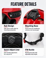 Casque de sauvetage aquatique professionnel, coque en ABS, réglable, pour rafting et kayak, avec support pour caméra