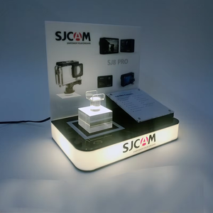 ชั้นวางอุปกรณ์อิเล็กทรอนิกส์แบบตั้งโต๊ะ LED กันน้ำแท่นวางเสื้อผ้าทำจากอะคริลิคเป็นมิตรต่อสิ่งแวดล้อมและรีไซเคิลได้ - Product Image 1