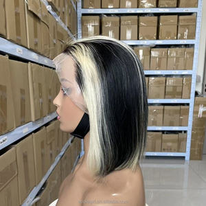 Perruque 13x4 en Cheveux Humains Brésiliens Grade 12A, Densité 150%, Lisse Soyeux, Pré-Pluckée, HD Transparente, Couleur <span class=keywords><strong>Piano</strong></span> 1B/613 - Product Image 6