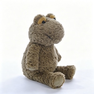 Peluche grenouille assise personnalisée, peluche grenouille, peluche grenouille marron, adorable peluche grenouille - Product Image 1