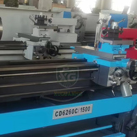 Tour à métaux manuel CD6260C 1500 mm, tour universel horizontal de moyenne capacité, moteur 7,5 kW pour le travail des métaux