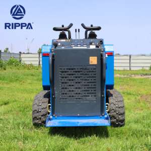 لودر صغير بمحرك ديزل بسعر منخفض، لودر صغير بعجلات مجنزرة، لودر صغير يركب عليه المشغل مع مفرمة غابات - Product Image 4