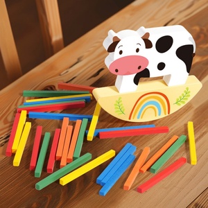 Jeu d'empilage en bois pour enfants, bâtonnets colorés, puzzle éducatif précoce, jouets en bois, coordination œil-main pour bébé - Product Image 3