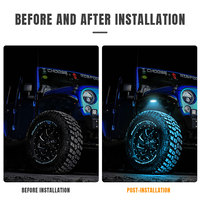 12V nueva condición 24smd 2835 coche roca luz atmósfera chasis luz para coche SUV ATV UTV blanco puro para coche carretera