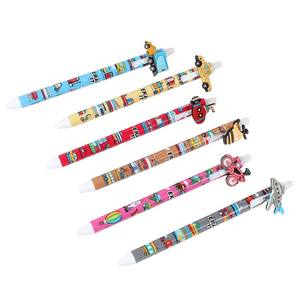 Penna Gel Cancellabile Promozionale O&Q con Cartone Animato, Doppia Punta, Sensibile al Calore, Plastica Laminata 0.5mm Nero/Blu Trasporto - Product Image 5