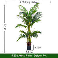 Plante artificielle réaliste en forme de palmier à queue de poisson, verte, en pot, pour décoration intérieure, écologique, durable, en PET moderne, petit bonsaï