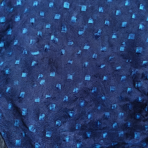 Tela de poliéster jacquard con micro puntos para corbatas, pajaritas y pañuelos de bolsillo, color azul - Product Image 3