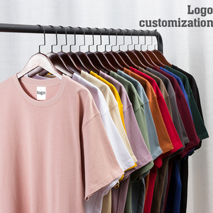 T-shirt à col roulé 100 % coton de haute qualité, imprimé sérigraphié, brodé, uni, coupe oversize, écologique, respirant, à manches courtes - Product Image 1