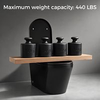 Nouvelle Conception de Toilettes Intelligentes avec Bidet Intégré, Céramique Noire, Auto-Nettoyantes, WC Moderne Monobloc Intelligent pour Salle de Bain Commerciale