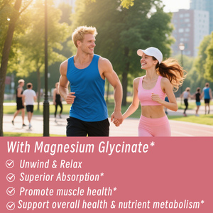 Gummies au glycinate de magnésium aromatisées aux baies mélangées avec du calcium et des vitamines pour soutenir les muscles, soulager le stress et renforcer le système immunitaire - Product Image 3