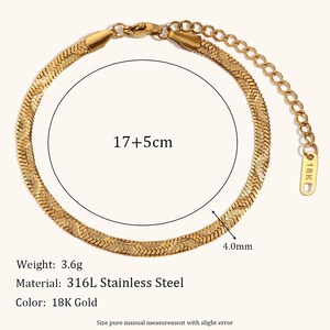 방수 18K 금도금 스틸 4mm 스네이크 체인 미니멀리스트 레이어드 텍스처드 체인 여성용 주얼리 목걸이 - Product Image 5