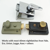 Serrure connectée intelligente UK NightLatch avec empreinte digitale, accès mobile, compatible Alexa Google Home et passerelle Wi-Fi, cylindre de serrure à encastrer