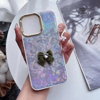 Coque de téléphone en cuir coloré avec motif papillon en tissu pour iPhone 12 13 14 15 16 17 18 Pro Max et Samsung
