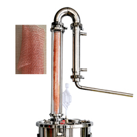 Alambic domestique en acier inoxydable 304 de 20 L, alambic à vodka, whisky, rhum, colonne de reflux en cuivre cristallisé, vignoble privé