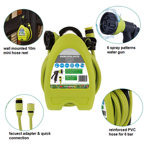 Fabricante 10m 32FT Carrete <span class=keywords><strong>de</strong></span> tubo <span class=keywords><strong>de</strong></span> manguera montado en la pared Carrete <span class=keywords><strong>de</strong></span> manguera <span class=keywords><strong>de</strong></span> jardín para regar Balcones <span class=keywords><strong>de</strong></span> jardín - Product Image 6