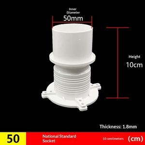 50 75 110 <span class=keywords><strong>160</strong></span> 200 Conexión Hembra Redonda Impermeable con Manguito Integrado, Piezas Integradas, Sección de Retención de Agua de <span class=keywords><strong>PVC</strong></span> - Product Image 6